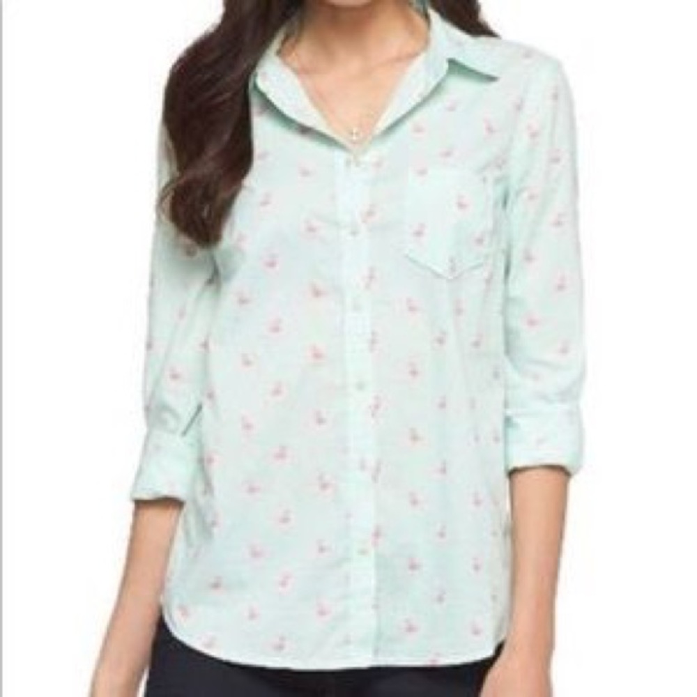 Flamingo print top